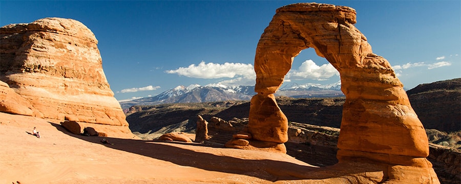 A sandstone arch in Arches National Park