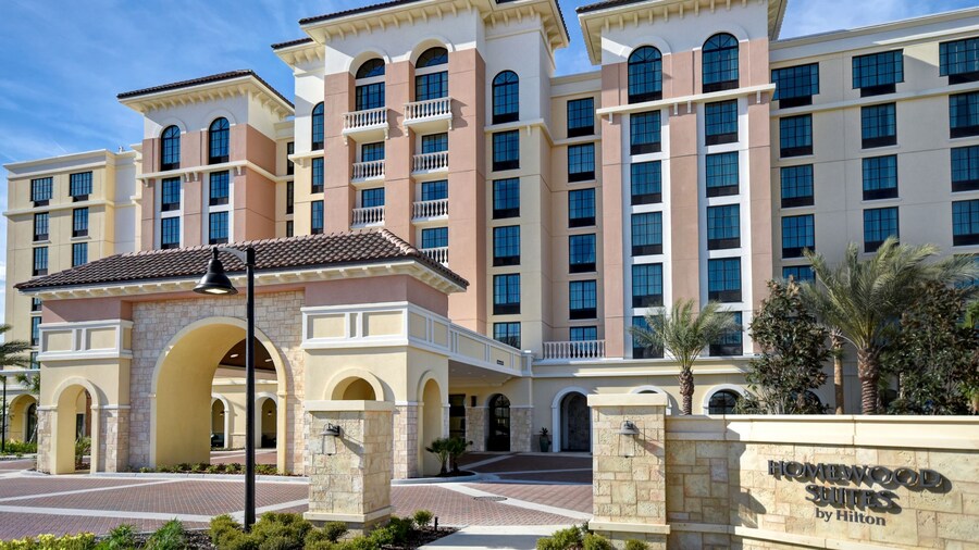 La façade de Homewood Suites by Hilton à Winter Garden, en Floride