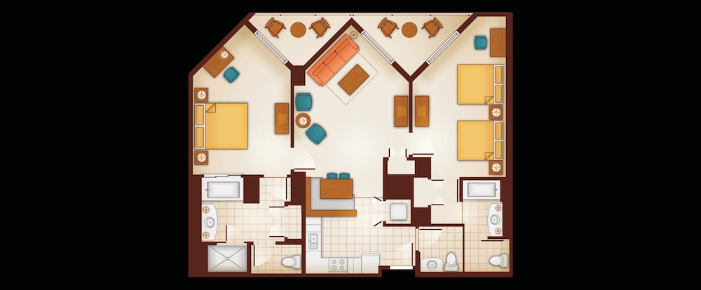 Floor Plan Of A 3 Bedroom Grand Villa