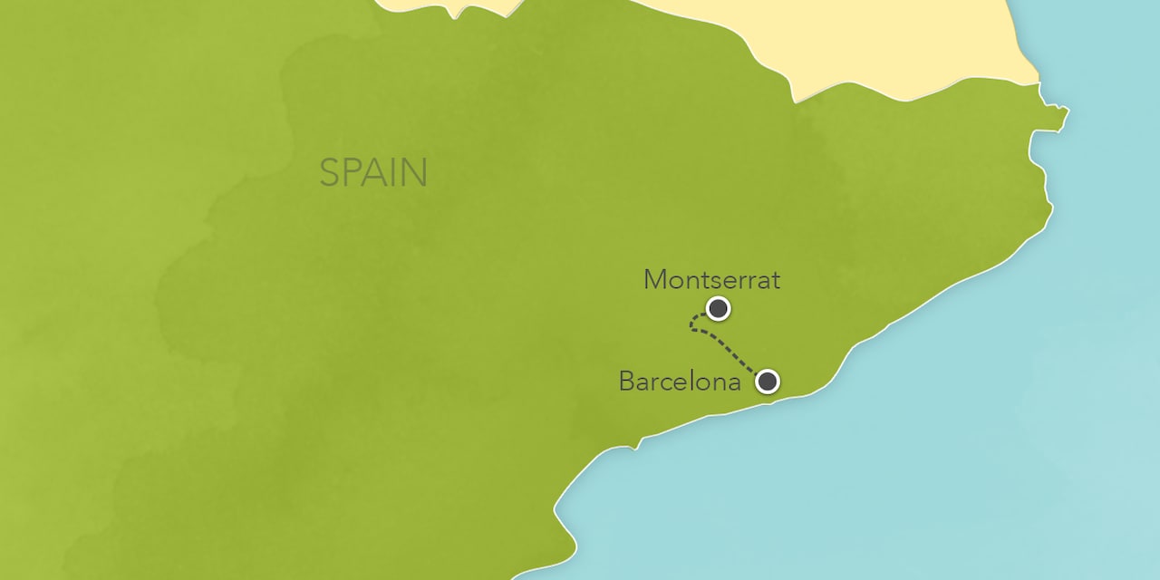Interactive map of Barcelona, showing a summary of each day's activities.