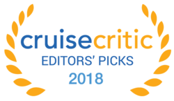 The Cruise Critic Award logo, which reads: 2018 Editors' Picks – Cruise Critic