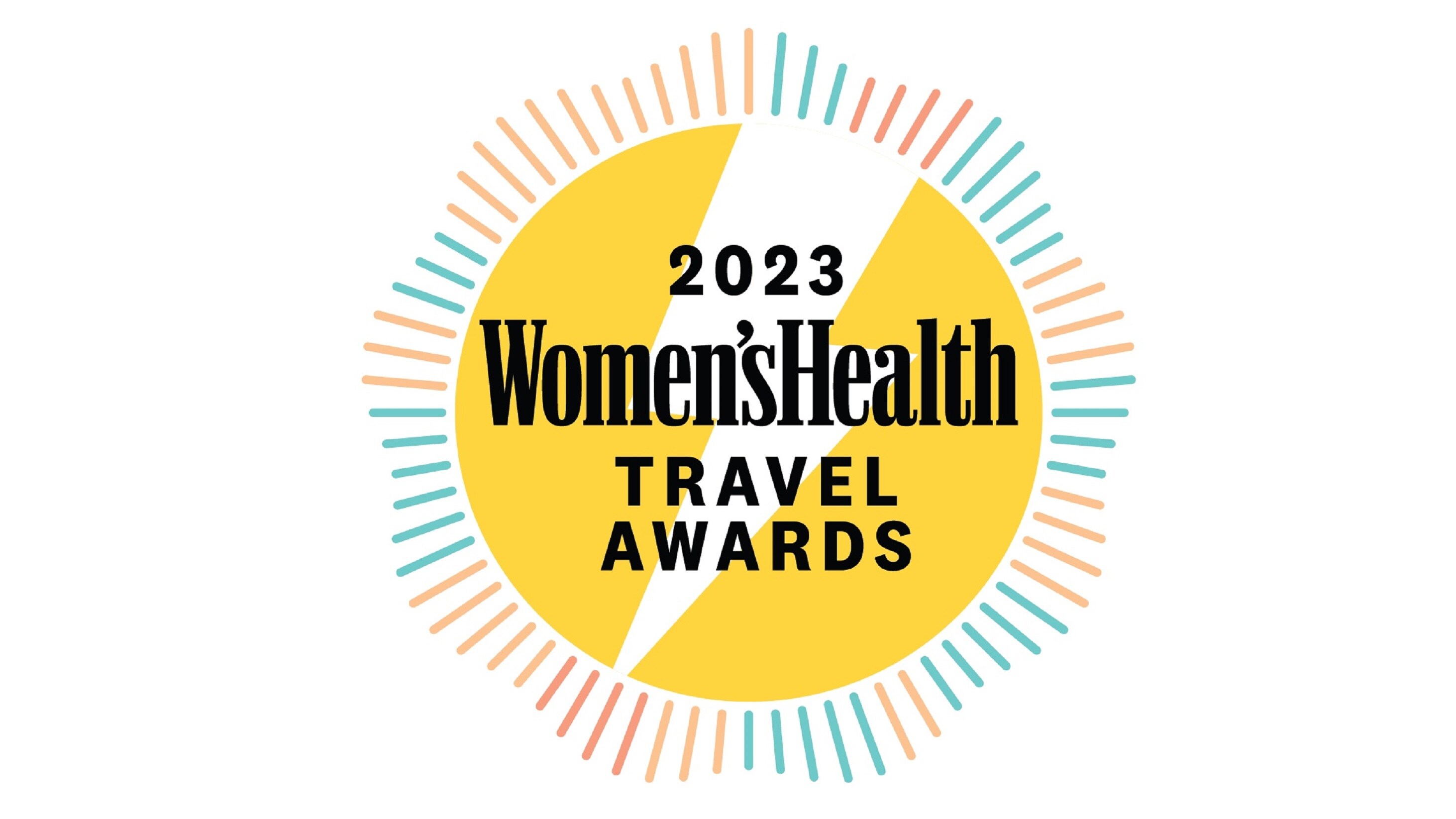 A medal with words that read ‘2023 Women’s Health Travel Awards’