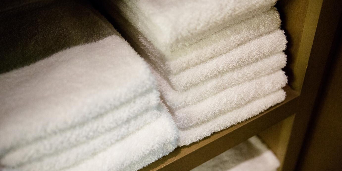 A stack of hand towels