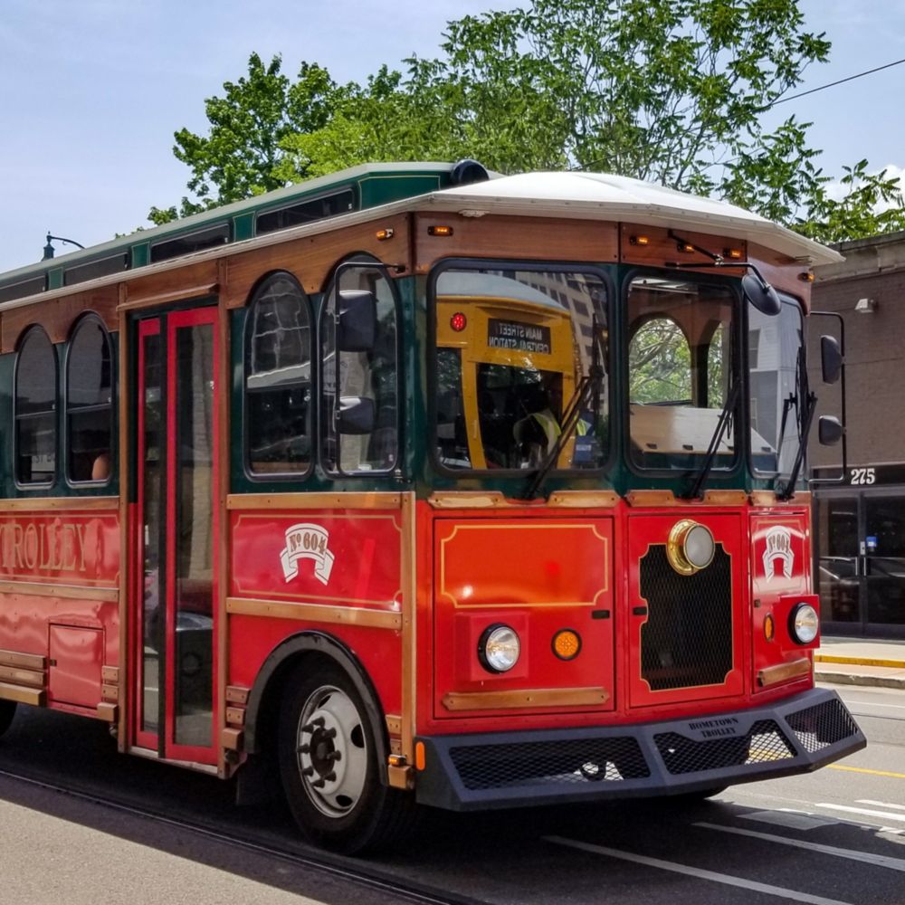 A tour trolley in Ketchikan, Alaska