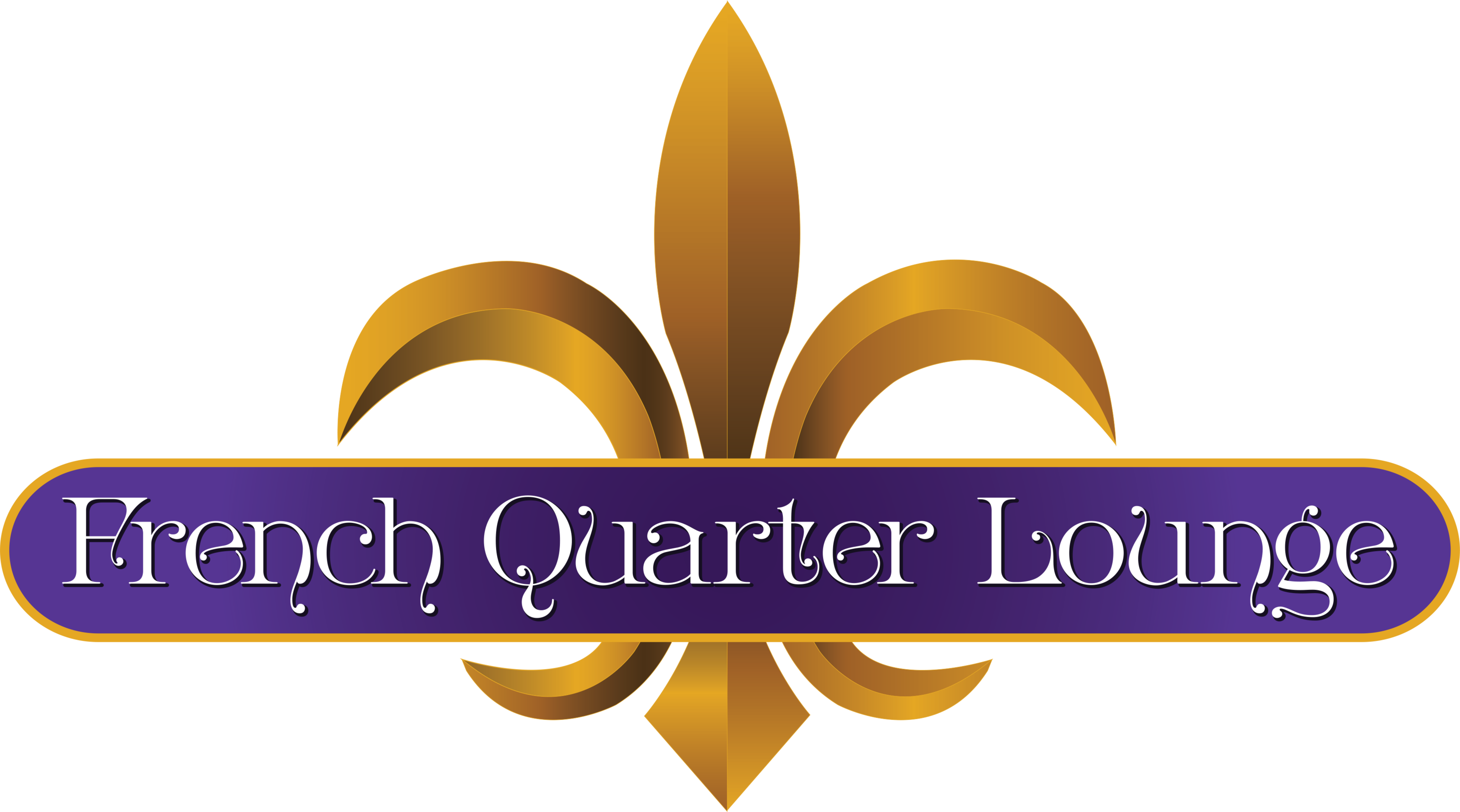 A logo for the French Quarter Lounge