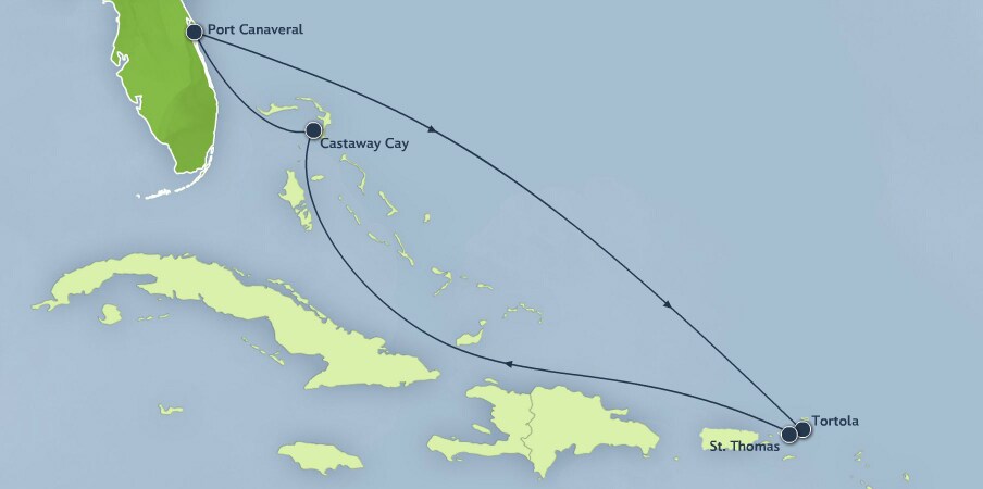 7 Night Eastern Caribbean Cruise From Port Canaveral On Disney Treasure 