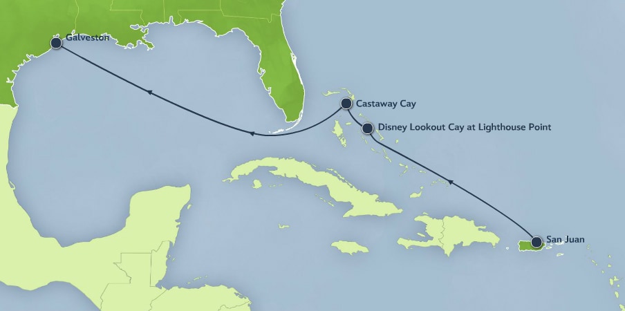 6-Night Bahamian Cruise from San Juan ending in Galveston on Disney