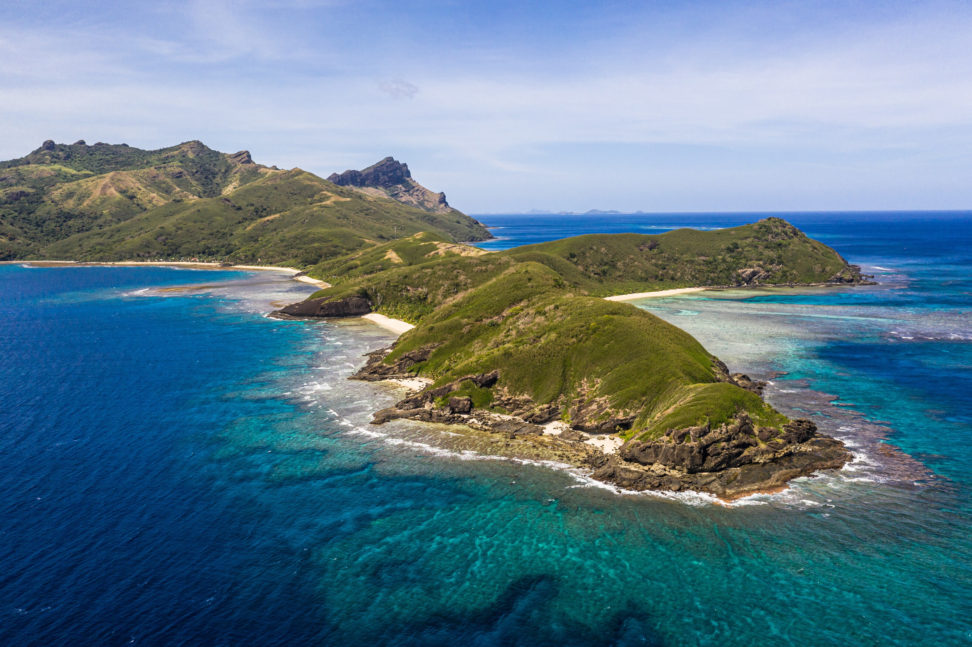 The verdant, mountainous landscape of Fiji 