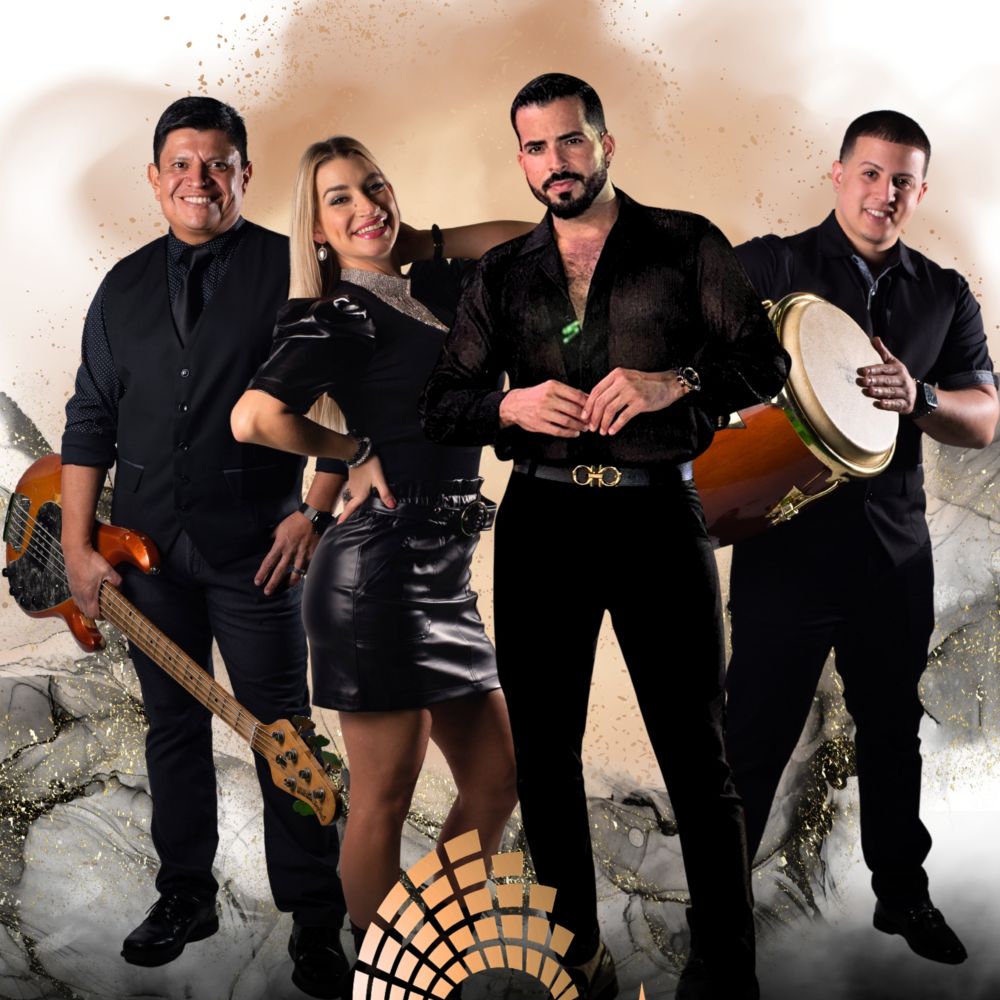 Four members of the band Latin Wave  