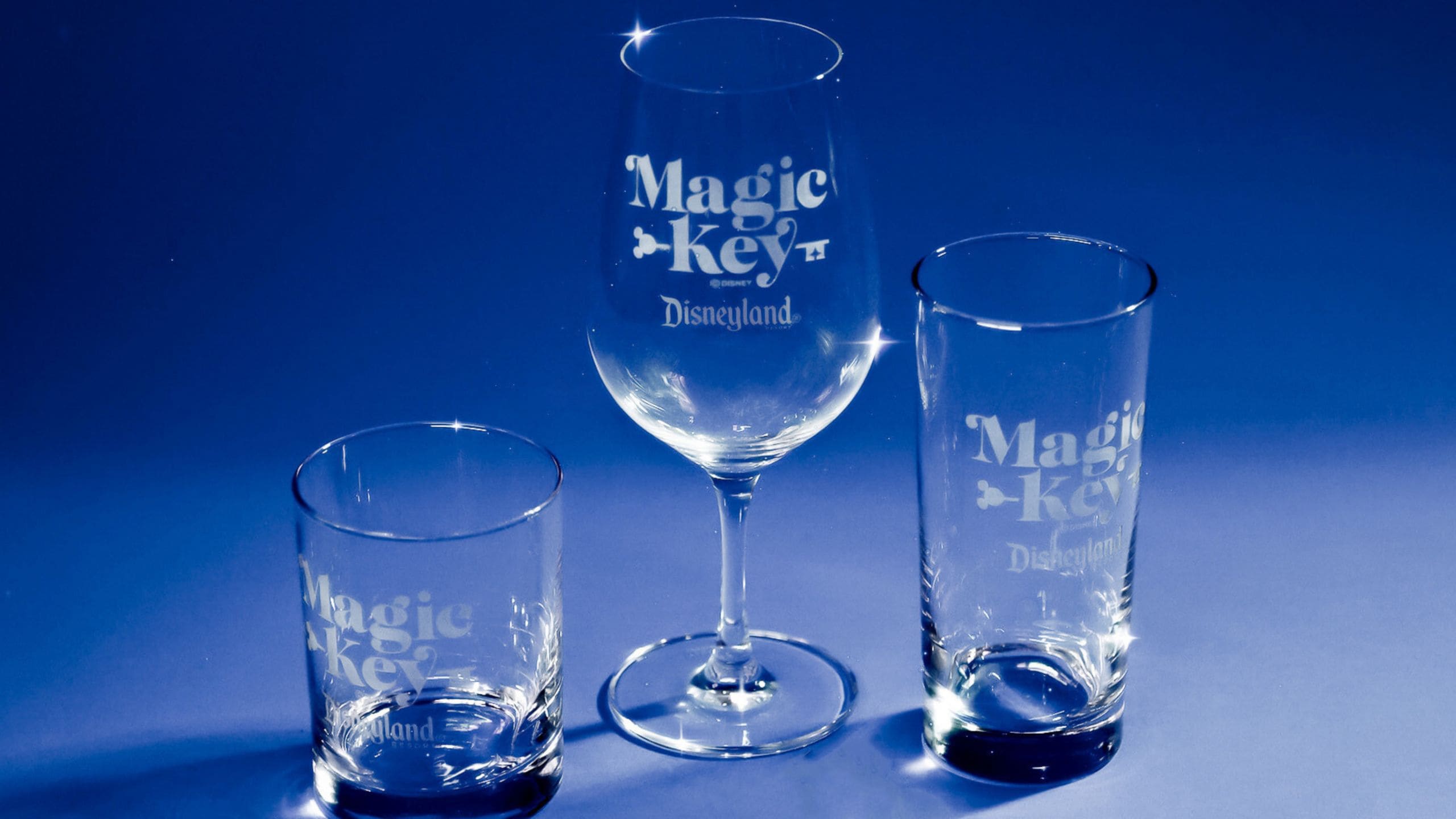 Glassware that says Magic Key Disneyland